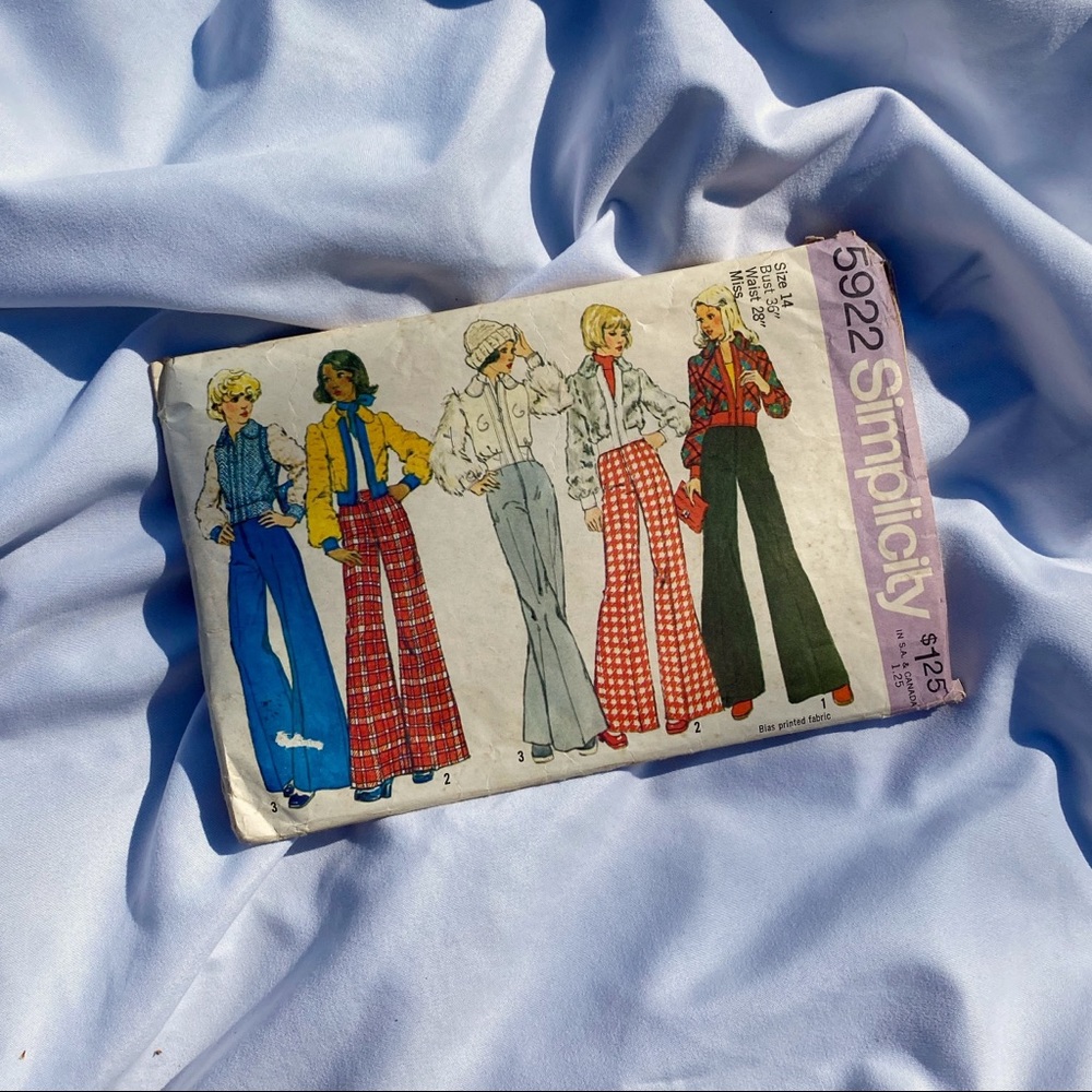 SOLD 70s Simplicity 5922 Jacket & Pants Pattern